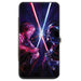 Hinged Wallet - Star Wars Obi-Wan Kenobi and Darth Vader Battle Clash Brush Stroke Pose Hinged Wallets Star Wars