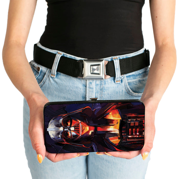 Hinged Wallet - Star Wars Darth Vader Brush Stroke Pose Black Hinged Wallets Star Wars