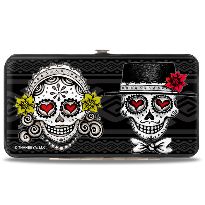 Hinged Wallet - Los Novios Black Gray White Multi Color Hinged Wallets Thaneeya McArdle