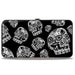 Hinged Wallet - The Dust of Living II Sugar Skulls Black White Hinged Wallets Thaneeya McArdle