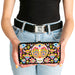 Hinged Wallet - Illuminate Calaveras Black Multi Color Hinged Wallets Thaneeya McArdle