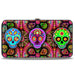 Hinged Wallet - Six Sugar Skulls Multi Color Hinged Wallets Thaneeya McArdle