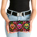 Hinged Wallet - Six Sugar Skulls Multi Color Hinged Wallets Thaneeya McArdle