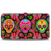 Hinged Wallet - Six Sugar Skulls Multi Color Hinged Wallets Thaneeya McArdle