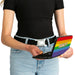 Hinged Wallet - EQUALITY Stripe Rainbow White Hinged Wallets Buckle-Down