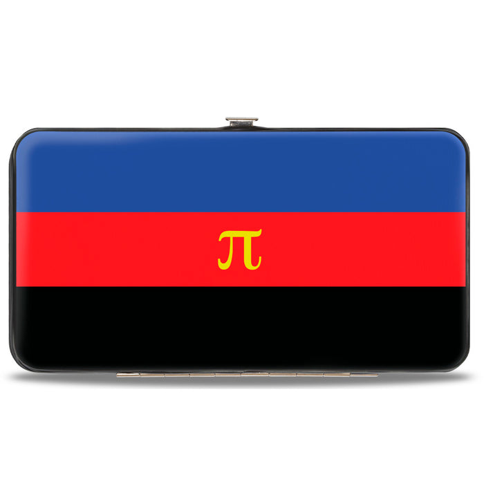 Hinged Wallet - Flag Polyamorous Pi Symbol Blue Red Black Yellow Hinged Wallets Buckle-Down