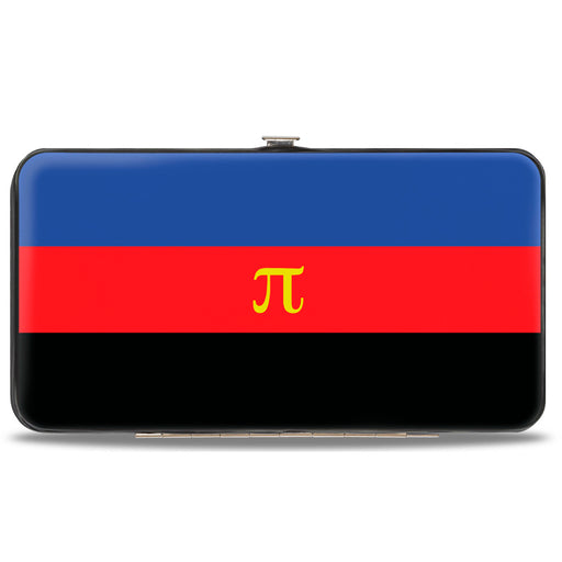 Hinged Wallet - Flag Polyamorous Pi Symbol Blue Red Black Yellow Hinged Wallets Buckle-Down