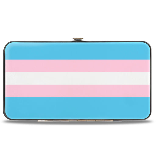 Hinged Wallet - Flag Transgender Baby Blue Baby Pink White Hinged Wallets Buckle-Down