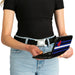 Hinged Wallet - Flag Leather Black Blue Red White Hinged Wallets Buckle-Down