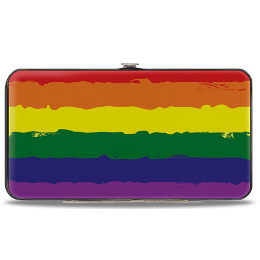 Hinged Wallet - Rainbow Stripe Painted Hinged Wallets Buckle-Down