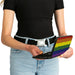 Hinged Wallet - Rainbow Stripe Painted Hinged Wallets Buckle-Down