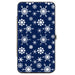 Hinged Wallet - Snowflakes Blue White Hinged Wallets Buckle-Down