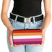 Hinged Wallet - Flag Lesbian Five Stripe Oranges White Pinks Hinged Wallets Buckle-Down