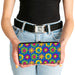 Hinged Wallet - Funky Flower Drip Blue/Multi Color Hinged Wallets Buckle-Down