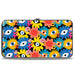 Hinged Wallet - Funky Eye Flowers Black/Multi Color Hinged Wallets Buckle-Down