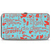 Hinged Wallet - GRATEFUL OPTIMISM BE KIND Icons Collage Blue/Red Hinged Wallets Buckle-Down