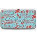 Hinged Wallet - GRATEFUL OPTIMISM BE KIND Icons Collage Blue/Red Hinged Wallets Buckle-Down