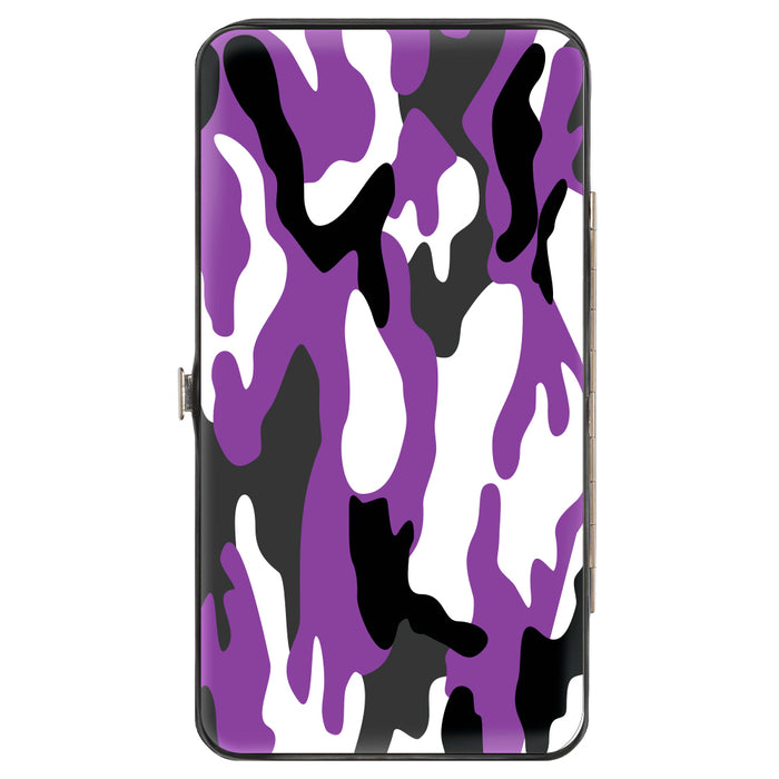 Hinged Wallet - Camo Purple Black Gray White Hinged Wallets Buckle-Down