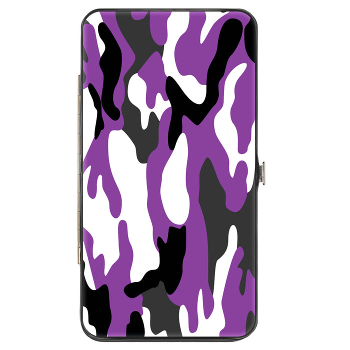 Hinged Wallet - Camo Purple Black Gray White Hinged Wallets Buckle-Down