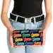 Hinged Wallet - SAUCE Baseball Script Black/Multi Color Hinged Wallets Buckle-Down