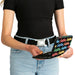 Hinged Wallet - SNATCHED Script Black/Multi Color Hinged Wallets Buckle-Down