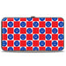 Hinged Wallet - Smiley Sad Face Checker Red/White/Blue Hinged Wallets Buckle-Down