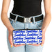 Hinged Wallet - SNATCHED Script White/Blue Hinged Wallets Buckle-Down