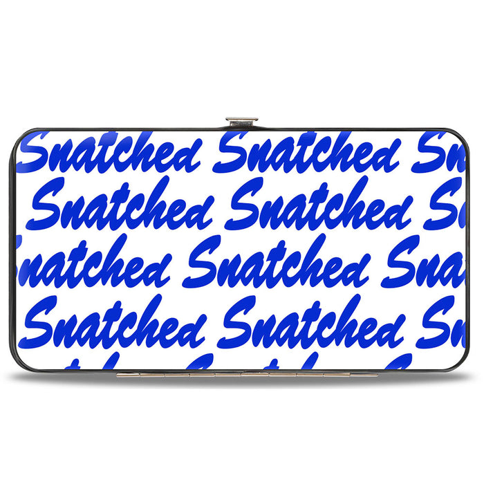 Hinged Wallet - SNATCHED Script White/Blue Hinged Wallets Buckle-Down