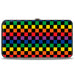 Hinged Wallet - Checker Black Rainbow Multi Color Hinged Wallets Buckle-Down