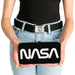 Hinged Wallet - NASA Text Black White Hinged Wallets Buckle-Down