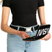 Hinged Wallet - NASA Text Black White Hinged Wallets Buckle-Down