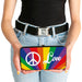 Hinged Wallet - PEACE and LOVE Rainbow Rays Multi Color White Hinged Wallets Buckle-Down