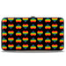 Hinged Wallet - Rainbow Hearts Flip Black Multi Color Hinged Wallets Buckle-Down