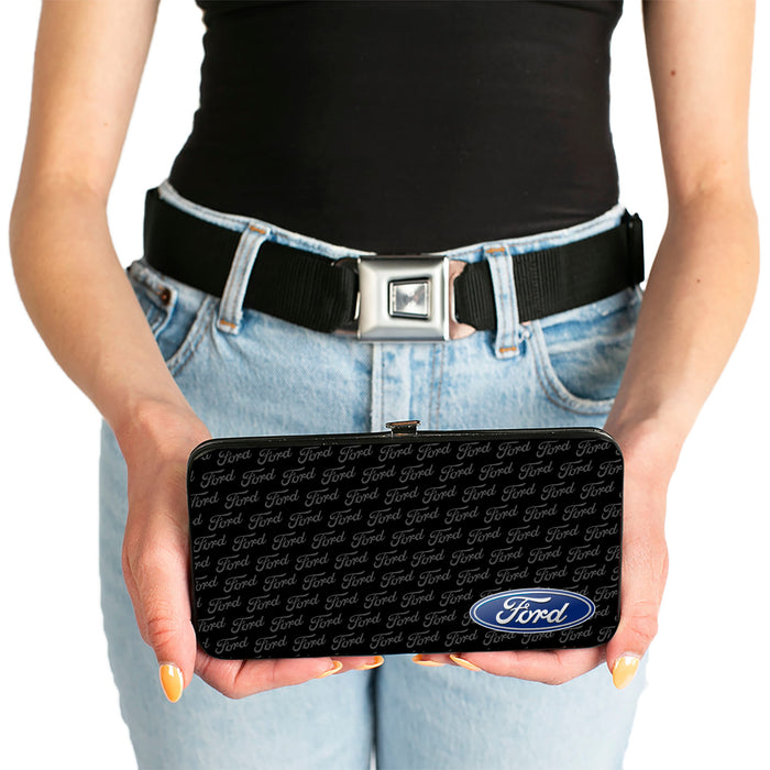 Hinged Wallet - Ford Oval CORNER w Text Hinged Wallets Ford