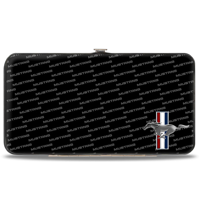 Hinged Wallet - Ford Mustang w Bars CORNER w Text Hinged Wallets Ford