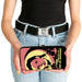 Hinged Wallet - The Wizard of Oz Dorothy and Flying Monkeys NOT IN KANSAS Quote Black/Yellow/Pink Hinged Wallets Warner Bros. Movies