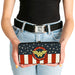 Hinged Wallet - WONDER WOMAN Logo Americana Red White Blue Yellow Hinged Wallets DC Comics