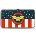 Hinged Wallet - WONDER WOMAN Logo Americana Red White Blue Yellow Hinged Wallets DC Comics