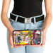 Hinged Wallet - Classic Wonder Woman Action Pose Verbiage Pop Art Collage Hinged Wallets DC Comics