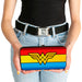 Hinged Wallet - Wonder Woman Logo Stripe Red Yellows Blue Hinged Wallets DC Comics