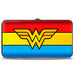 Hinged Wallet - Wonder Woman Logo Stripe Red Yellows Blue Hinged Wallets DC Comics