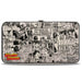 Hinged Wallet - Wonder Woman Logo Comic Scenes Grays Blue Red Yellow Hinged Wallets DC Comics