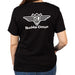 Women's T-Shirt - Buckle-Down Round Wings Logo and Buckle-Down Wings Logo Black Heather/White Apparel Buckle-Down, Inc.   