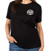 Women's T-Shirt - Buckle-Down Round Wings Logo and Buckle-Down Wings Logo Black Heather/White Apparel Buckle-Down, Inc.   