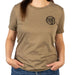 Women's T-Shirt - Buckle-Down Round Wings Logo and Buckle-Down Wings Logo Heather Tan/Black Apparel Buckle-Down, Inc.   