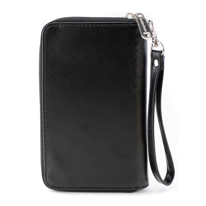 PU Zip Around Wallet Rectangle - Skelanimals Diego the Bat I STILL BITE Pose White/Gray/Black/Red Clutch Zip Around Wallets Hasbro   