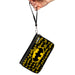 PU Zip Around Wallet Rectangle - Batman Bat Signal Stacked and Centered Yellow/Black Clutch Zip Around Wallets DC Comics   