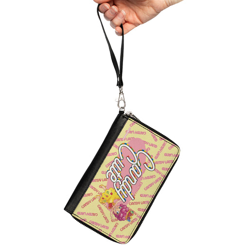 PU Zip Around Wallet Rectangle - Candy Land CANDY CUTE Princess Lolly Pose and Logo Yellow/Pinks Clutch Zip Around Wallets Hasbro   