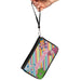 PU Zip Around Wallet Rectangle - CANDY LAND Characters and Title Logo Stripe Multi Color Clutch Zip Around Wallets Hasbro   