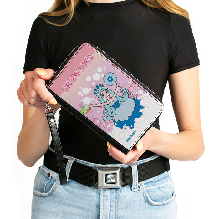 PU Zip Around Wallet Rectangle - CANDY LAND Queen Frostine Ice Cream Sea Pose Pinks Clutch Zip Around Wallets Hasbro   